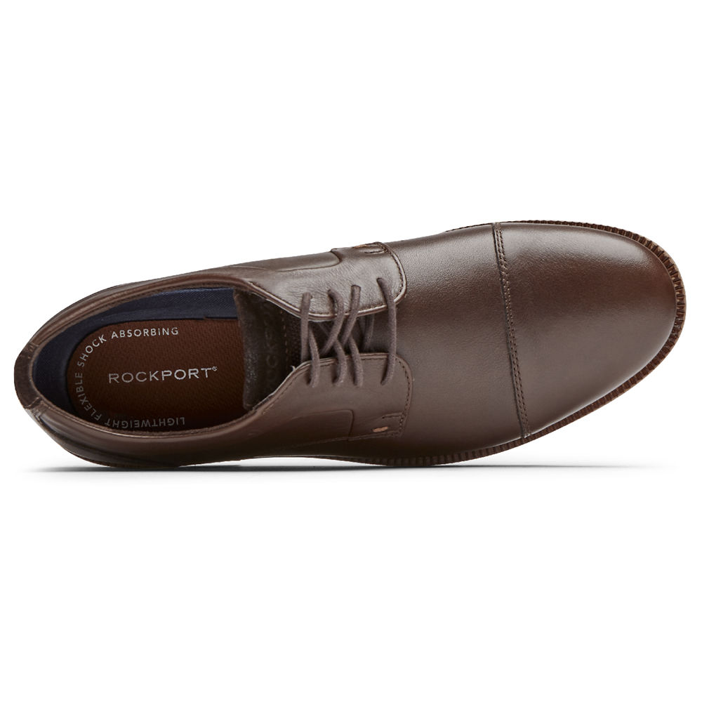 Rockport Oxfords For Mens Dark Brown - Sharp & Ready 2 Cap Toe - LD1387625